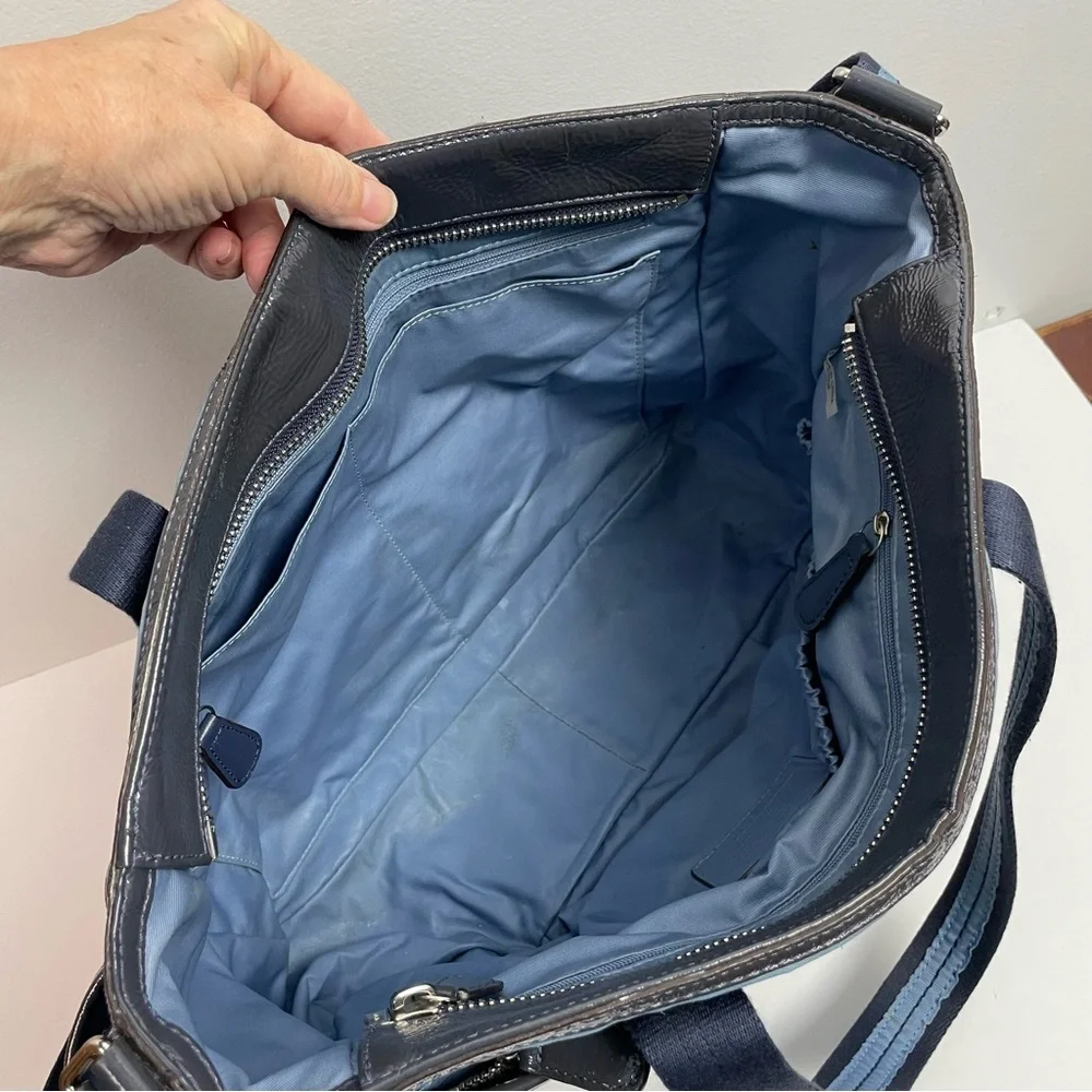 Coach Gray & Blue Diaper Tote Bag - Picture 5 of 7